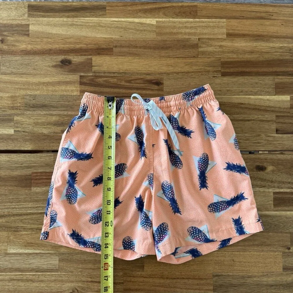 Chubbies Swim Shorts‎ Mens Small Orange Blue Pineapple Print Swimwear Trunks